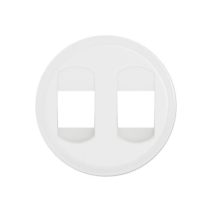 Legrand Céliane - Enjoliveur pour prise Haut-Parleur double à poussette - Blanc - Réf : CB2311
