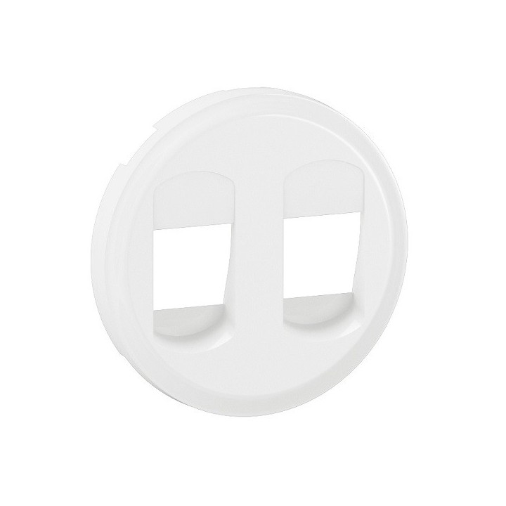 Legrand Céliane - Enjoliveur pour prise Haut-Parleur double à poussette - Blanc - Réf : CB2311