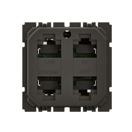 Legrand Céliane - Prise quadruple RJ45 blindée Cat.6 STP - Réf : CM0348
