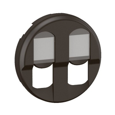 Legrand Céliane - Enjoliveur pour prise double informatique RJ45 - Noir - Réf : CN2346