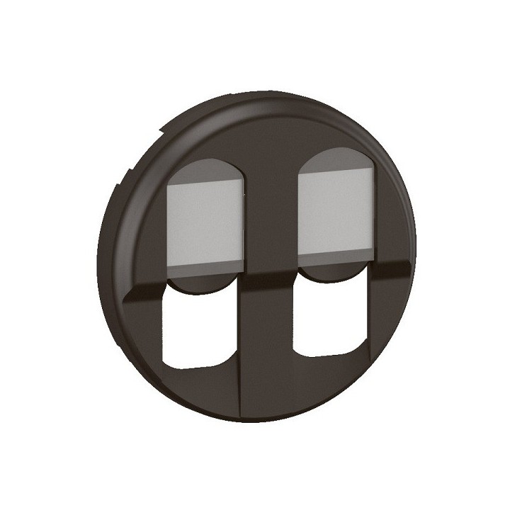Legrand Céliane - Enjoliveur pour prise double informatique RJ45 - Noir - Réf : CN2346