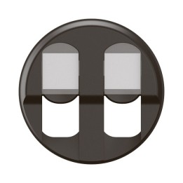 Legrand Céliane - Enjoliveur pour prise double informatique RJ45 - Noir - Réf : CN2346