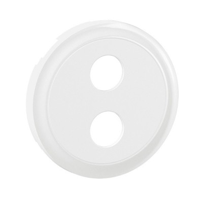 Legrand Céliane - Enjoliveur pour prise haut-parleur Banana gold simple - Blanc - Réf : CB0312
