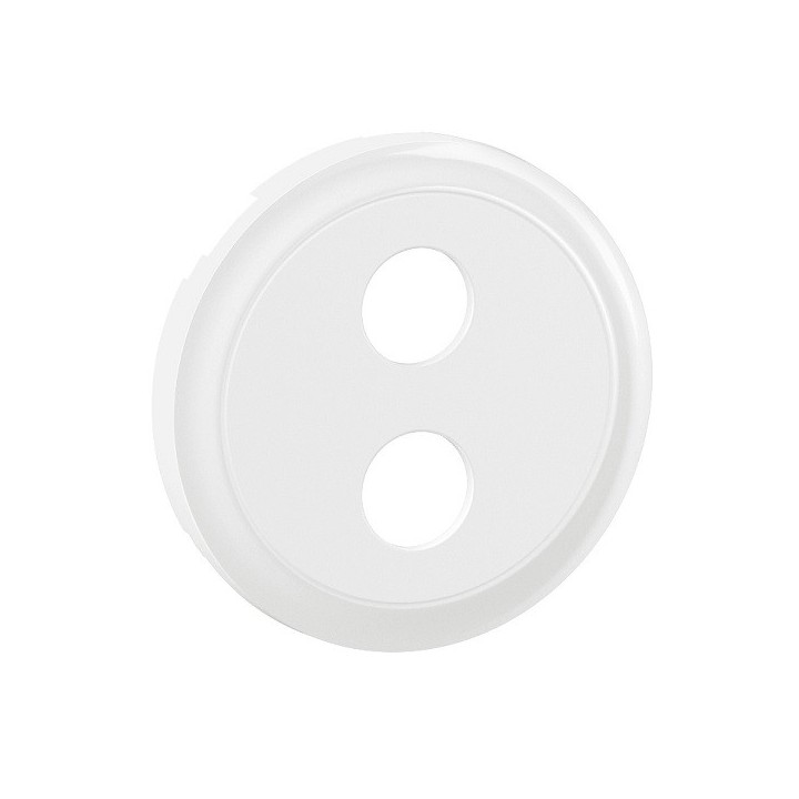Legrand Céliane - Enjoliveur pour prise haut-parleur Banana gold simple - Blanc - Réf : CB0312