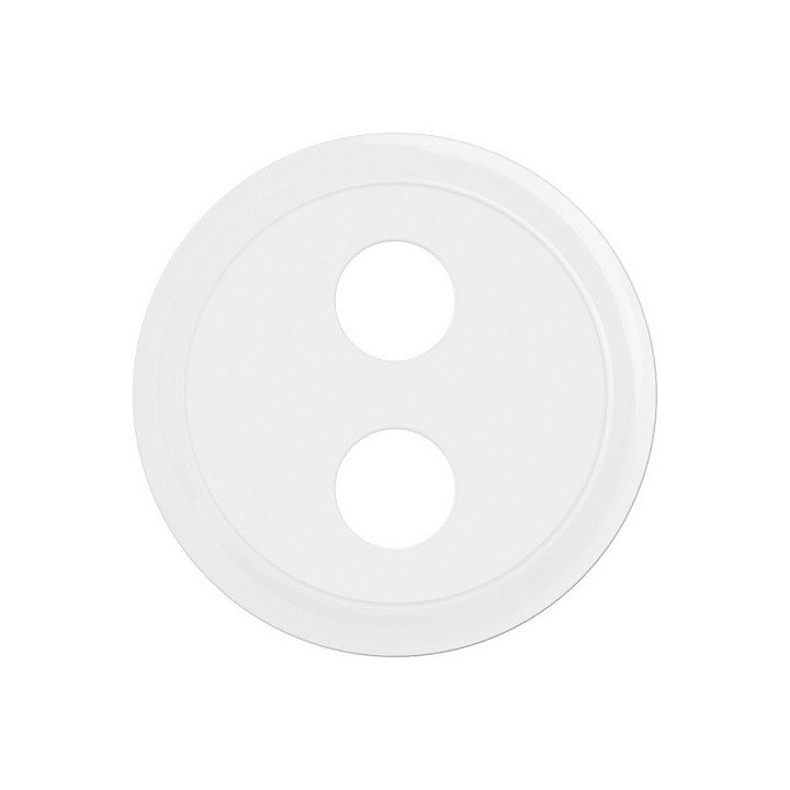 Legrand Céliane - Enjoliveur pour prise haut-parleur Banana gold simple - Blanc - Réf : CB0312