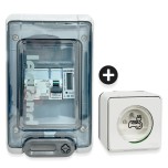 Legrand - Kit recharge véhicule électrique + Compteur énergie 45A + Prise Mureva Styl saillie - Blanche - Réf: 39010-02-Précablé