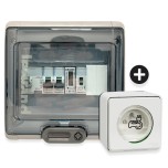 Legrand - Kit recharge véhicule élec + Compteur énergie + Contacteur + Prise Mureva saillie - Blanche - Réf: 39010-03-Précablé