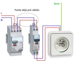 Legrand - Kit recharge pour véhicule électrique + Prise Mureva Styl encastrée - Blanche - Réf : 39011-01-Précablé