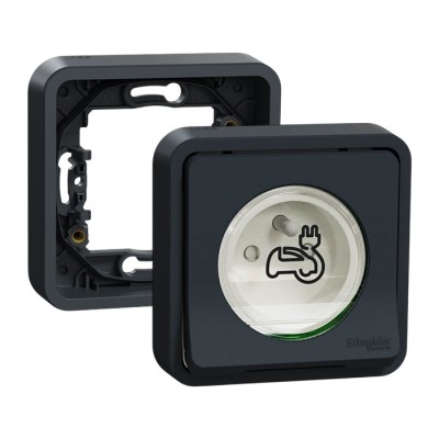 Legrand- Kit recharge véhicule électrique + Compteur énergie + Contacteur + Prise Mureva encastrée noir - Réf: 36011-03-Précablé