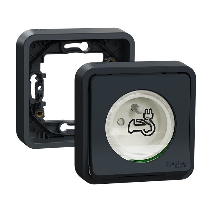 Legrand - Kit recharge pour véhicule électrique + Compteur énergie WIFI + Prise Mureva Styl encastrée - Réf : 36011-04-Précablé