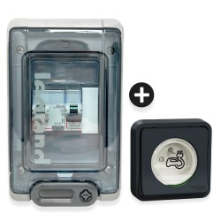 Legrand - Kit recharge pour véhicule électrique + Prise Mureva Styl encastrée Schneider - Réf : 36011-01-Précablé