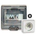 Legrand - Kit recharge véhicule électrique + Compteur énergie + Contacteur + Prise Mureva - Blanche - Réf : 39011-03-Précablé