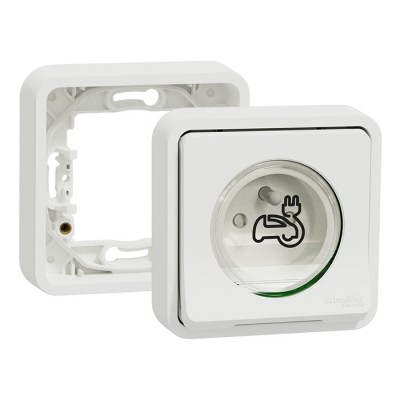 Legrand - Kit recharge véhicule électrique + Compteur énergie WIFI + Prise Mureva encastrée - Blanche - Réf : 39011-04-Précablé