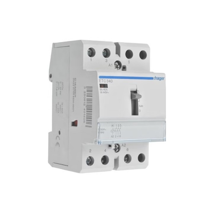Legrand - Contacteur Jour - Nuit - 40A - 3F - 230V - Réf : ETC340