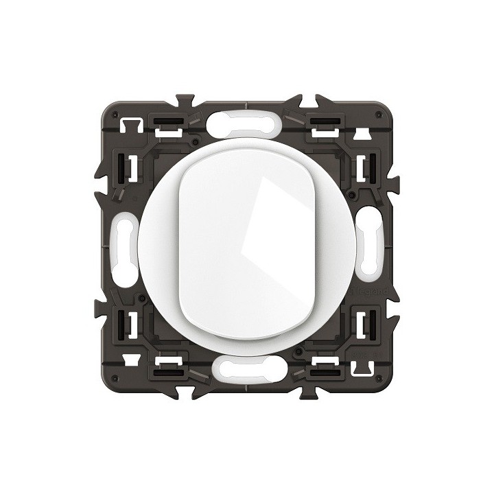 Legrand Céliane - Interrupteur ou va-et-vient 10A - Blanc avec support - à équiper d'une plaque - Réf : CX0001