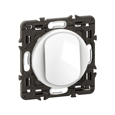 Legrand Céliane - Interrupteur ou va-et-vient 10A - Blanc avec support - à équiper d'une plaque - Réf : CM0001-SP