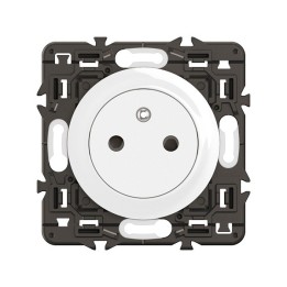 Legrand Céliane - Prise de courant avec terre Surface Confort - Blanc avec support - à équiper d'une plaque - Réf : CX0111