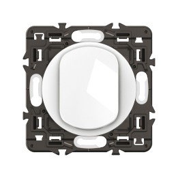Legrand Céliane - Poussoir 6A - Blanc avec support - à équiper d'une plaque - Réf : CX0031
