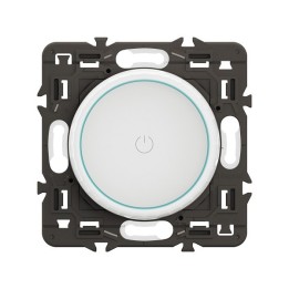 Legrand Céliane - Variateur avec bague rotative 200W LED - Blanc avec support - à équiper d'une plaque - Réf : CX0408