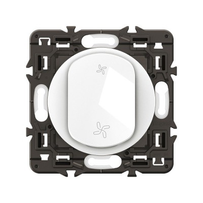 Legrand Céliane - Poussoir commande VMC - Blanc avec support - à équiper d'une plaque- Réf : CX6031