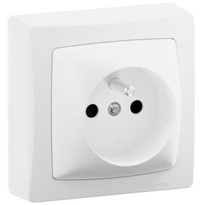 Legrand - Prise de courant 2P+T - Appareillage saillie complet - blanc - Réf: 086027L