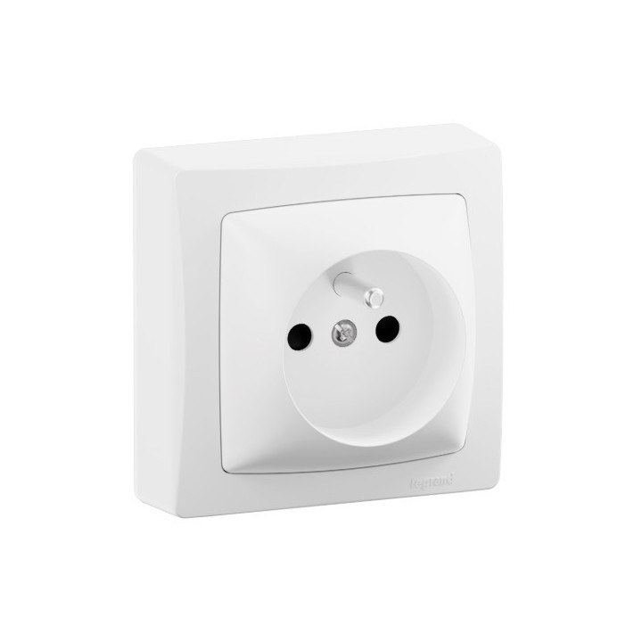 Legrand - Prise de courant 2P+T - Appareillage saillie complet - blanc - Réf: 086027L