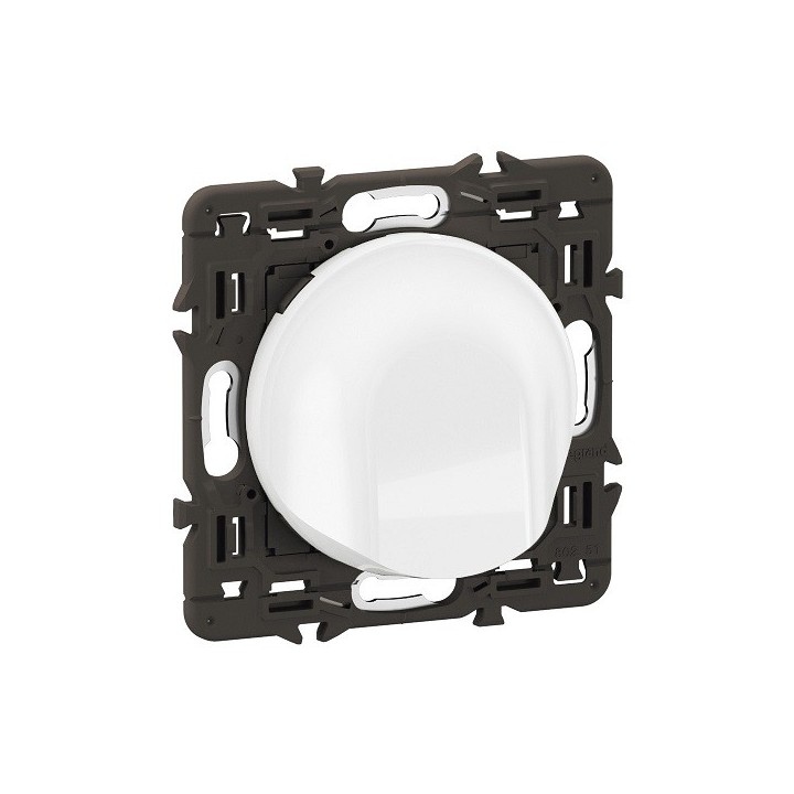 Legrand Céliane - Sortie de câble - Blanc avec support - à équiper d'une plaque- Réf : CB0181-SP