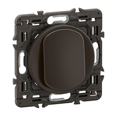 Legrand Céliane - Interrupteur ou va-et-vient 10A - Noir avec support - à équiper d'une plaque - Réf : CN0001-SP