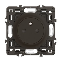 Legrand Céliane - Prise de courant avec terre Surface Confort - Noir avec support - à équiper d'une plaque - Réf : CN0111-SP