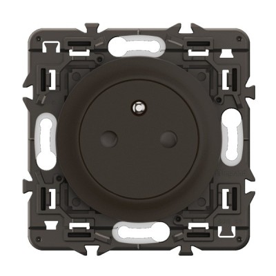 Legrand Céliane - Prise de courant avec terre Surface Confort - Noir avec support - à équiper d'une plaque - Réf : CN0111-SP