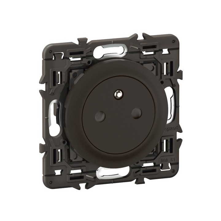 Legrand Céliane - Prise de courant avec terre Surface Confort - Noir avec support - à équiper d'une plaque - Réf : CN0111-SP