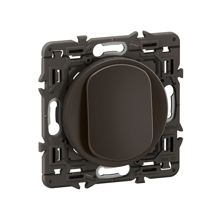 Legrand Céliane - Poussoir 6A - Noir avec support - à équiper d'une plaque - Réf : CM0031N-SP