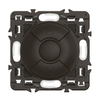 Legrand Céliane - Interrupteur individuel commande volets roulants - Noir avec support - à équiper d'une plaque - Réf : CZ0043