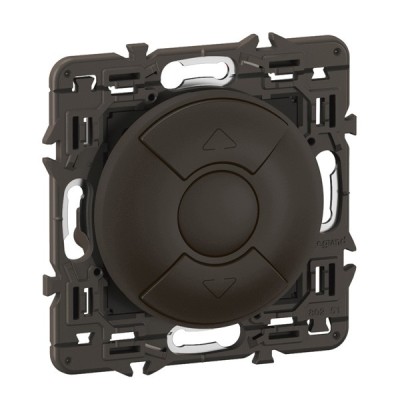 Legrand Céliane - Interrupteur commande volets roulants - Noir avec support - à équiper d'une plaque - Réf : CN0043-SP