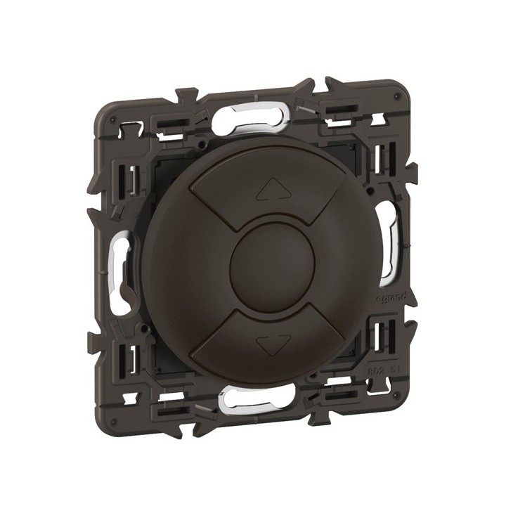 Legrand Céliane - Interrupteur commande volets roulants - Noir avec support - à équiper d'une plaque - Réf : CN0043-SP