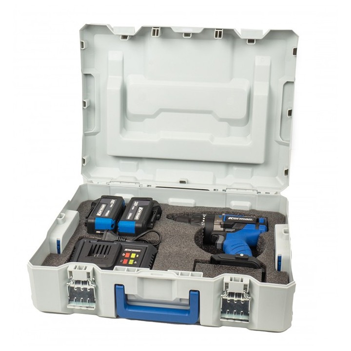 Korman - Pack Perceuse visseuse à percussion avec 2 batteries 5Ah + 1 chargeur - Réf : 2340