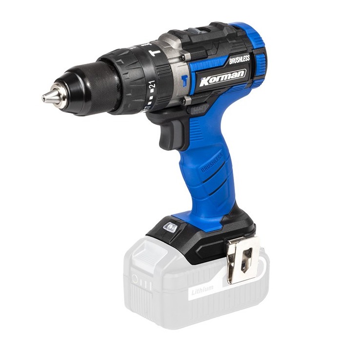 Korman - Pack Perceuse visseuse à percussion avec 2 batteries 5Ah + 1 chargeur + 1 caisse rigide empilable - Réf : 2343
