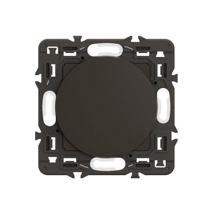 Legrand Céliane - Obturateur pour rénovation interrupteurs et prises - Noir avec support à équiper d'une plaque - Réf : CZ0210