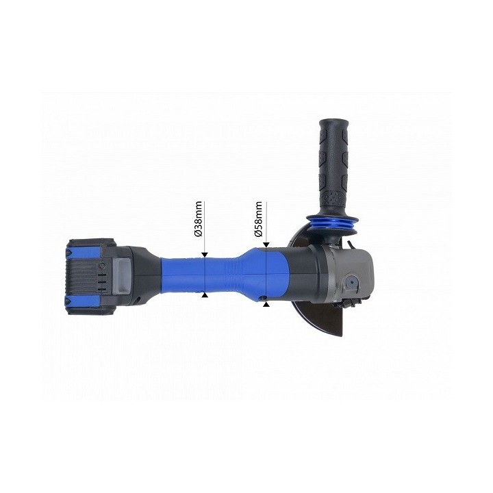 Korman - Meuleuse 125mm 18V BRUSHLESS - Poignée secondaire anti-vibration - Interrupteur anti-poussière - Réf : 505219