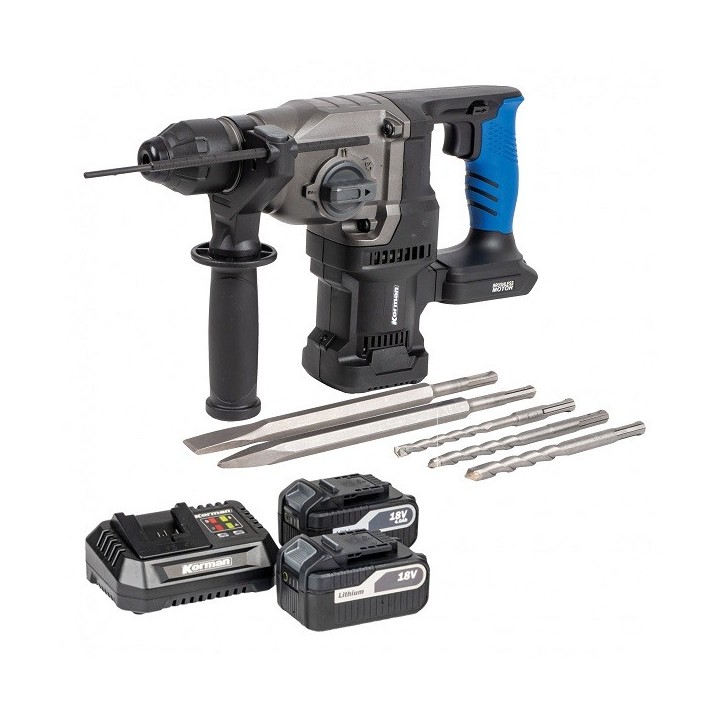 Korman - Pack Marteau Perforateur avec 2 batteries 5Ah + 1 chargeur - Réf : 2349