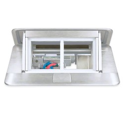 Legrand Incara - Pop-up à encastrer dans le sol et à équiper de 4 modules avec couvercle finition Alu mat - Réf : 054011