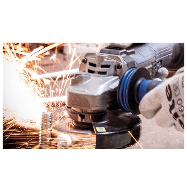 Korman - Meuleuse 125mm 18V BRUSHLESS - Poignée secondaire anti-vibration - Interrupteur anti-poussière - Réf : 505219