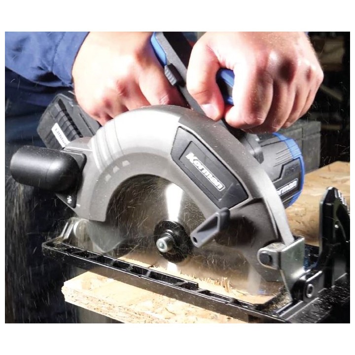 Korman - Scie Circulaire 18V 190mm BRUSHLESS - 1 lame 24 dents - Eclairage LED - Semelle inclinable 45° - Réf : 505206