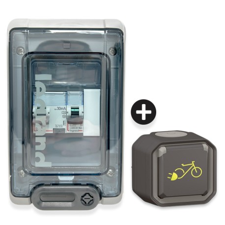 Legrand - Kit recharge vélo et 2 roues électriques + Prise vélo Plexo saillie - Réf : 069787L-01-Précablé