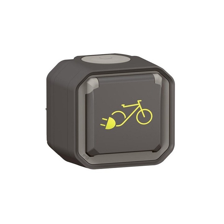 Legrand - Kit recharge pour vélo électrique + Prise vélo Plexo saillie anthracite - Réf : 069787L-01-Précablé