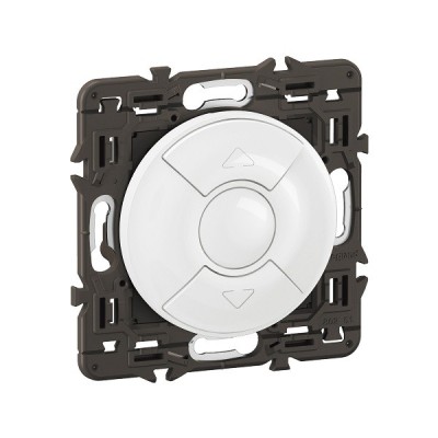 Legrand Céliane - Interrupteur individuel commande volets roulants - Blanc avec support - équiper d'une plaque - Réf : CB0043-SP