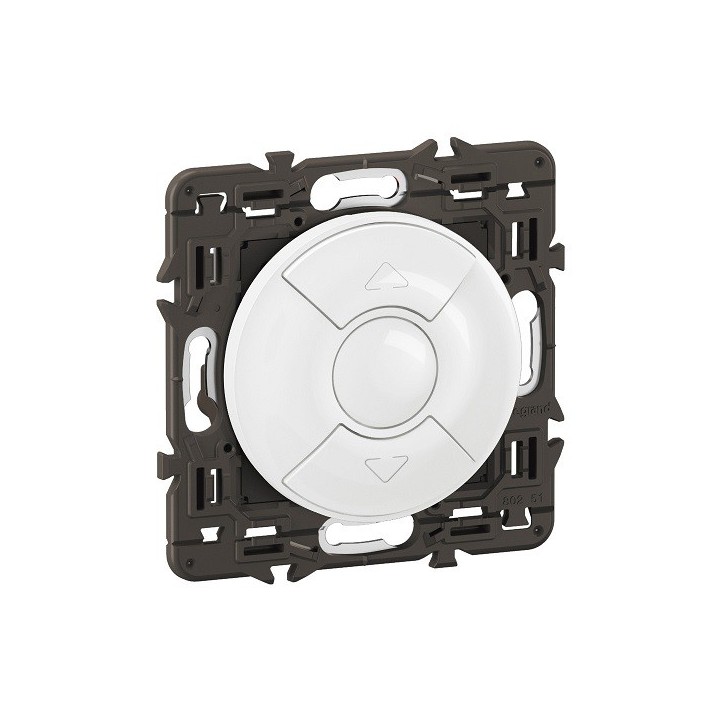 Legrand Céliane - Interrupteur individuel commande volets roulants - Blanc avec support - équiper d'une plaque - Réf : CB0043-SP