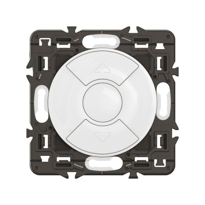 Legrand Céliane - Interrupteur individuel commande volets roulants - Blanc avec support - équiper d'une plaque - Réf : CB0043-SP