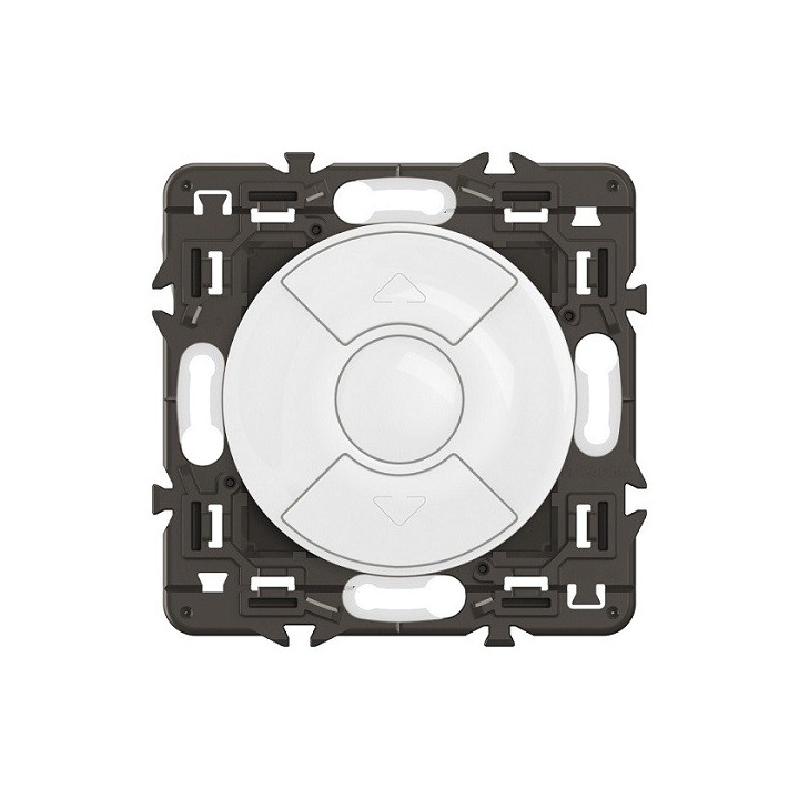 Legrand Céliane - Interrupteur individuel commande volets roulants - Blanc avec support - équiper d'une plaque - Réf : CB0043-SP