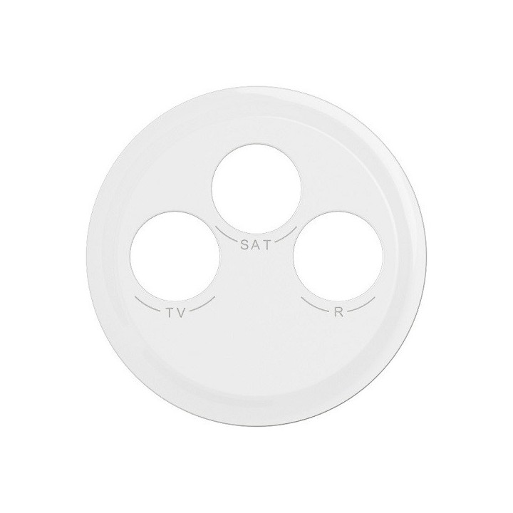 Legrand Céliane - Enjoliveur pour prise TV-R-SAT DAB+ - Blanc - Réf : CB0388